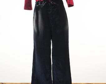 Pantalones acampanados vintage de los 70, talla L