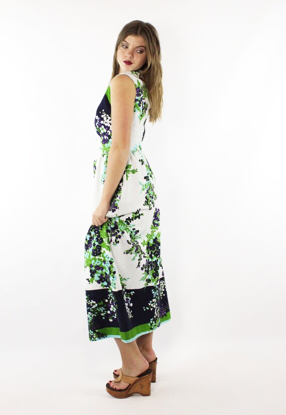 70's Floral Maxi Dress - image 6