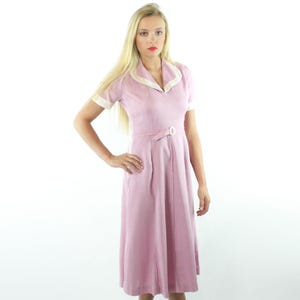 40&#39;s Lavender Pinup Dress Medium M