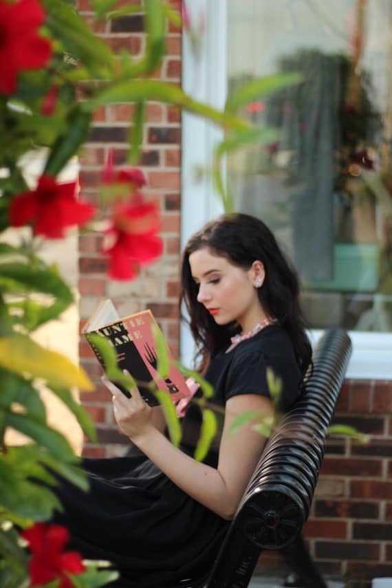 Vintage 40's Black Party Dress Small S - image 7