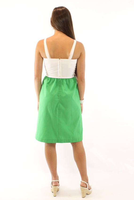 70's Green Sundress XXS X-Small - image 5