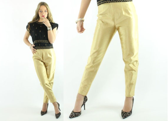 gold cigarette pants