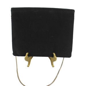 60's Black Envelope Purse Owl Closure image 5