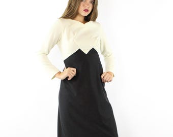 ヴィンテージ 70 年代 アフリカン ドレス ブラック ホワイト オレンジ