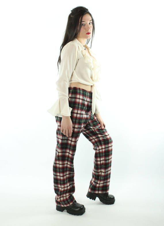 70's Pendleton Plaid Pants Medium M - image 4