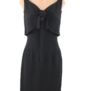 Vintage 60&#39;s Black Cocktail Dress Small S