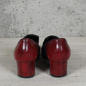 Vintage 60er Jahre Rote Leder Loafer Bild 2