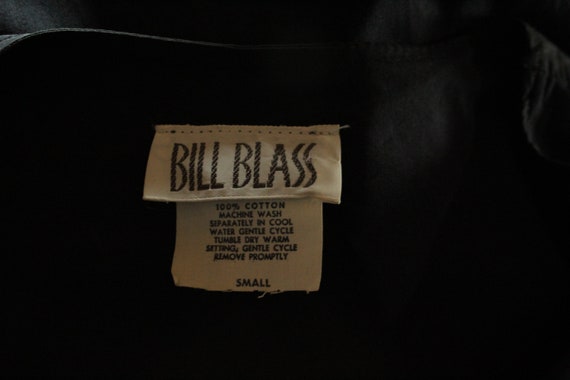 80's Bill Blass Black Shirt Large L - image 7