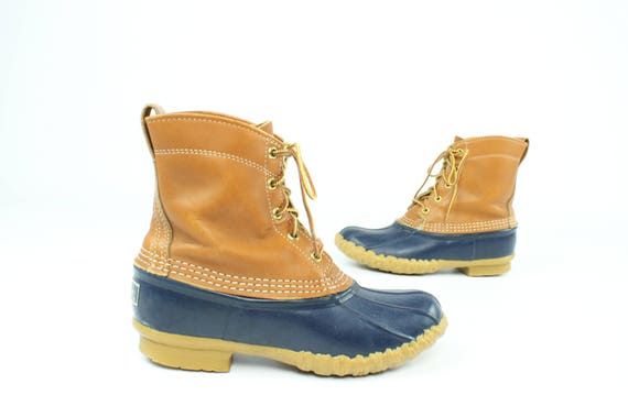 Ll Bean Botas Botas De Pato Marrón 14 Ojal Cordones Botas Ll Bean Botas Botas De Pato Marrón 14 Ojal Cordones Botas