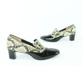 60s Snakeskin Pumps 7.5