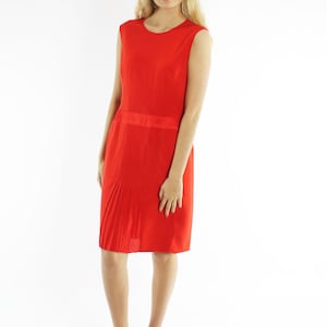 80&#39;s Carolina Herrera Orange Dress Small S