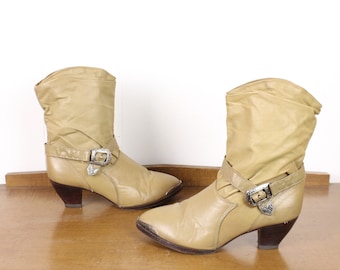 Vintage 80's Zodiac Cowboy Boots 7 1/2 7.5