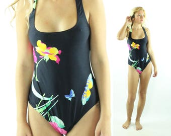 80's Leonard Paris One Piece Swimsuit Medium M