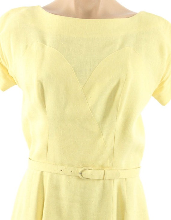 60s Yellow Dress Jacket Set Small S - image 8