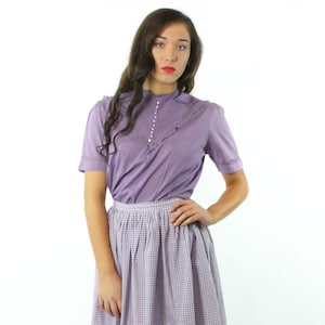 Vintage 50&#39;s Short Sleeve Blouse Medium M