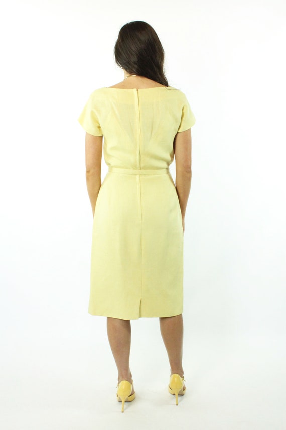 60s Yellow Dress Jacket Set Small S - image 2