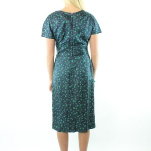 50's Blue Floral Pinup Dress Medium M image 5