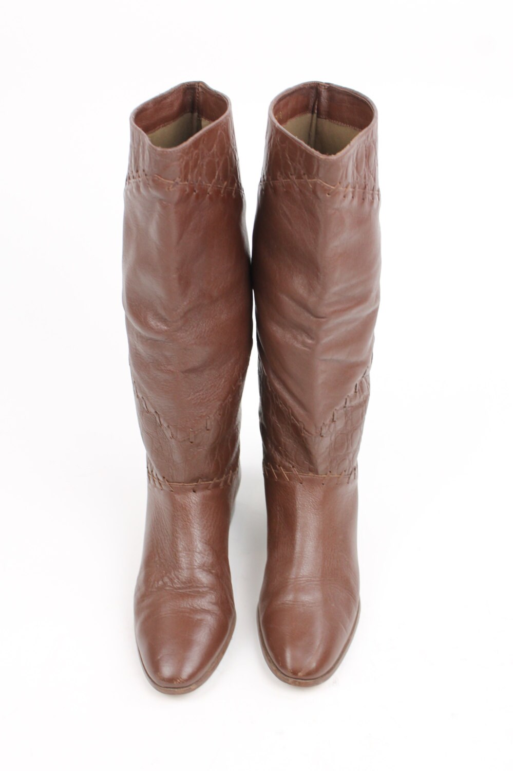 Bottes d'équitation en cuir marron faites main : style