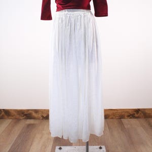 Vintage 80&#39;s Full White Skirt Small S