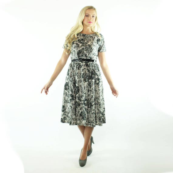 50's Floral Dress Medium M - image 2