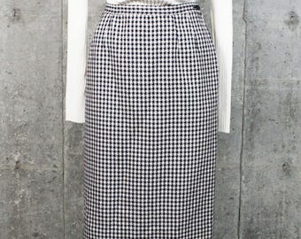 80's VALENTINO Houndstooth Skirt Small S
