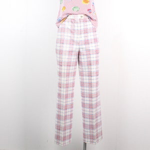 Vintage jaren 70 geruite broek XS X-Small