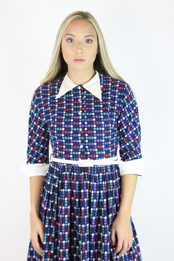 50's Polka Dot Dress Small S - image 3