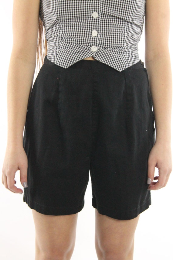 60's Black Shorts Medium M - image 3