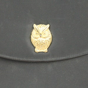 60's Black Envelope Purse Owl Closure image 2