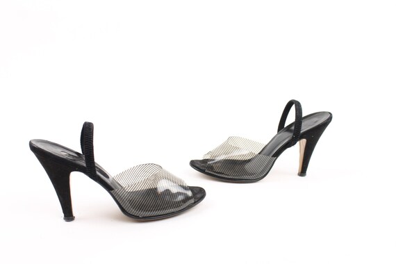 70's 80's Black Pumps 6.5 - image 2