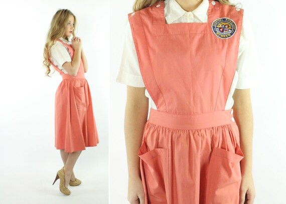 50s Jumper Dress Hospital Auxilary Member Pink Lad