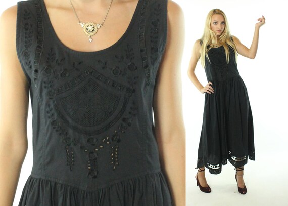 black lace sundress