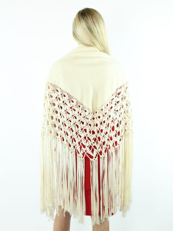 40's Ivory Piano Scarf - image 5