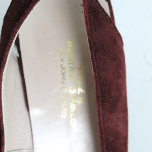 Burgundy Suede Lace Up Pumps 7 image 6