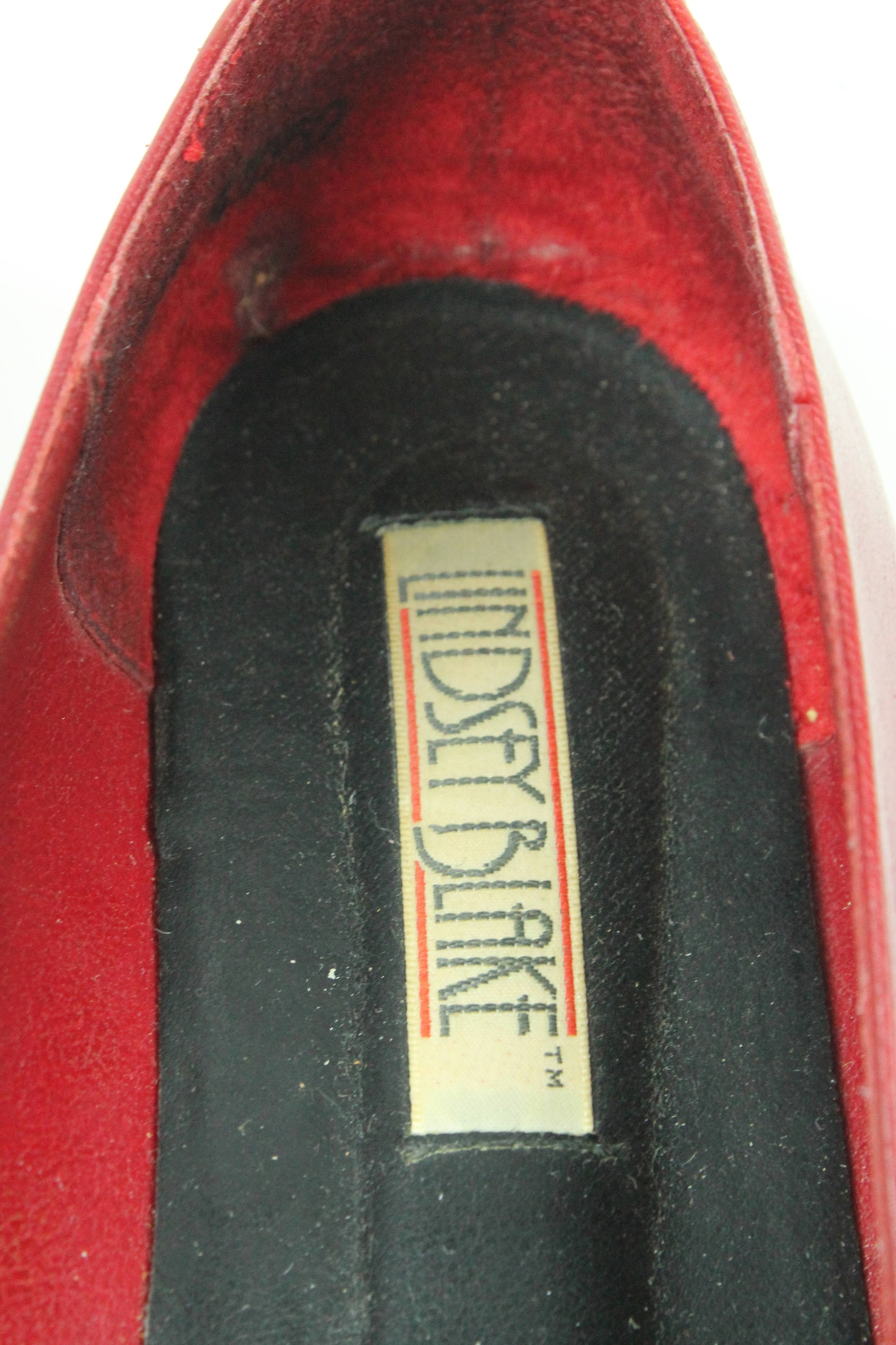 vintage 80s ballet flats red leather satin bows pointed toe slip ons 1980s size 8 shoes pumps lindsey black