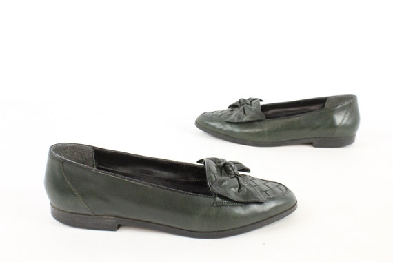 dark green flats