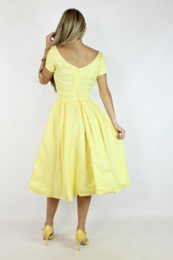 60's Yellow Prom Dress XS X-Small - image 4