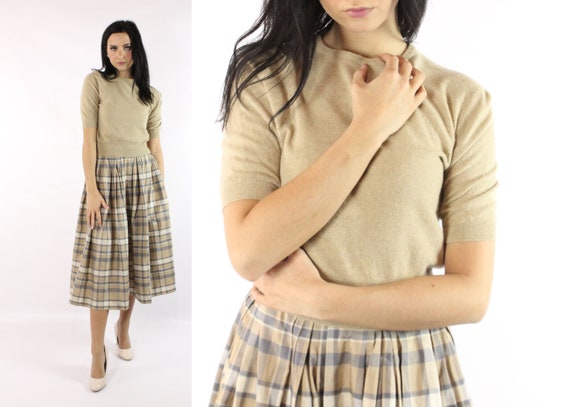 Vintage 50's Short Sleeve Cashmere Sweater 1950's