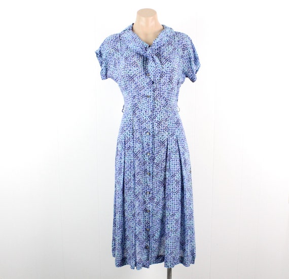 Vintage 50's Printed Dress Small S - image 2