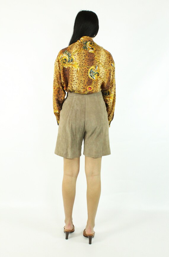 90's Tan Suede Shorts Small S - image 7