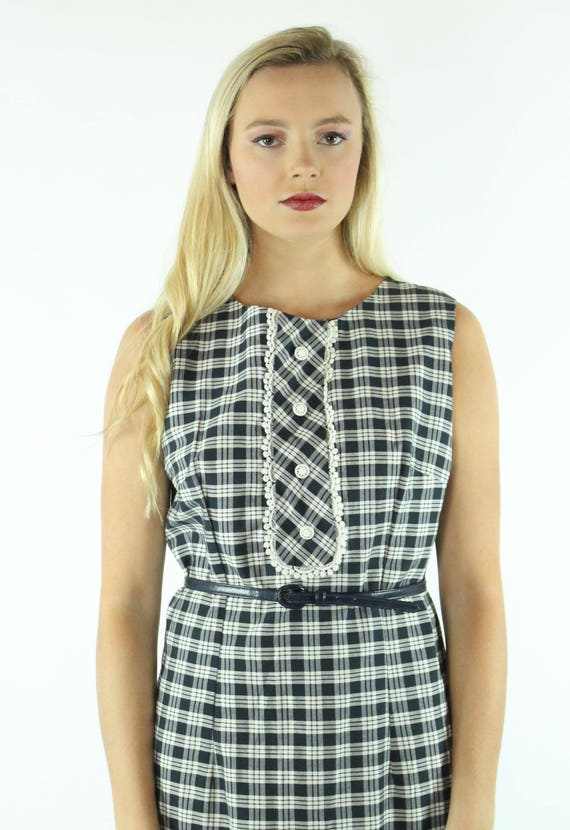 60's Plaid Dress Large L - image 3