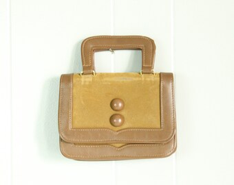 Bolso pequeño marrón vintage de los años 60