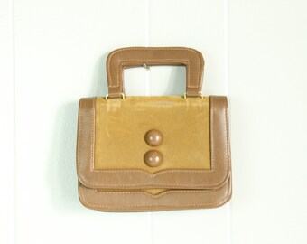 60's Small Brown Handbag Vintage 1960's Purse