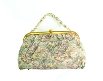 60's Floral Tapestry Handbag