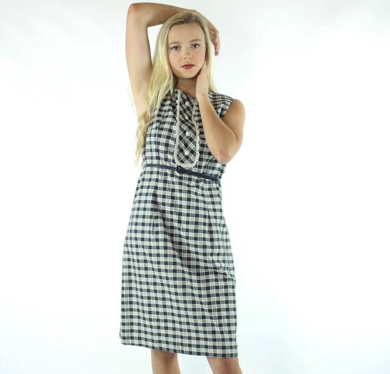 60's Plaid Dress Large L - image 1