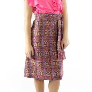 70's Tweed Pencil Skirt Small S