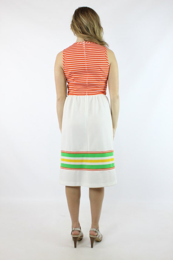 Vintage 70's NOS Striped Dress Medium M - image 5