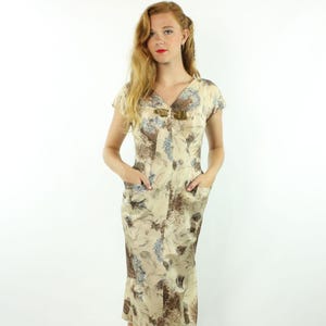 50&#39;s Floral Wiggle Dress Medium M