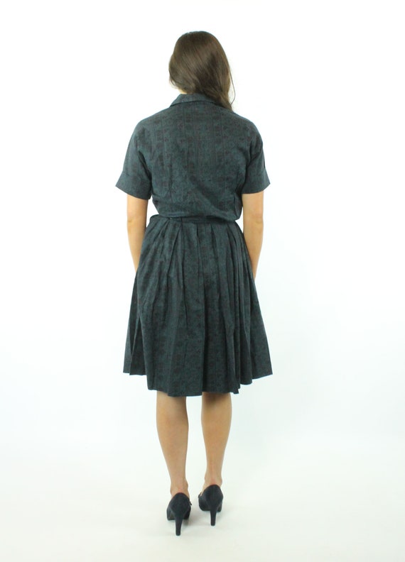 50's Full Skirt Short Sleeve Blouse Set Vintage 1… - image 5