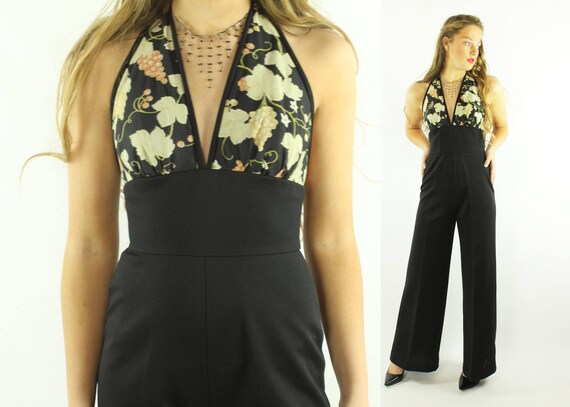 70s halter jumpsuit